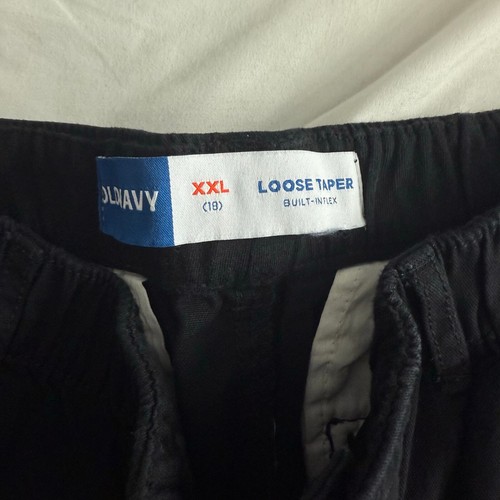 Old Navy Youth Loose Taper Built In Flex XXL 18 in Black - Picture 5 of 7