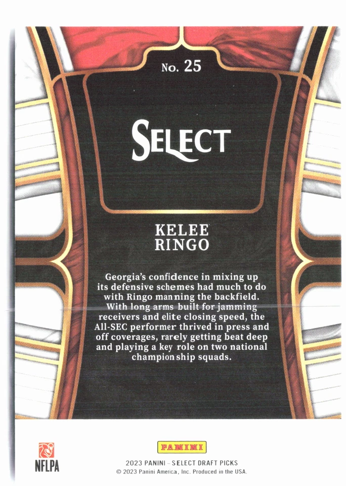 2023 Panini Select Draft Picks #25 Kelee Ringo Blue Retail - Image 2 of 2