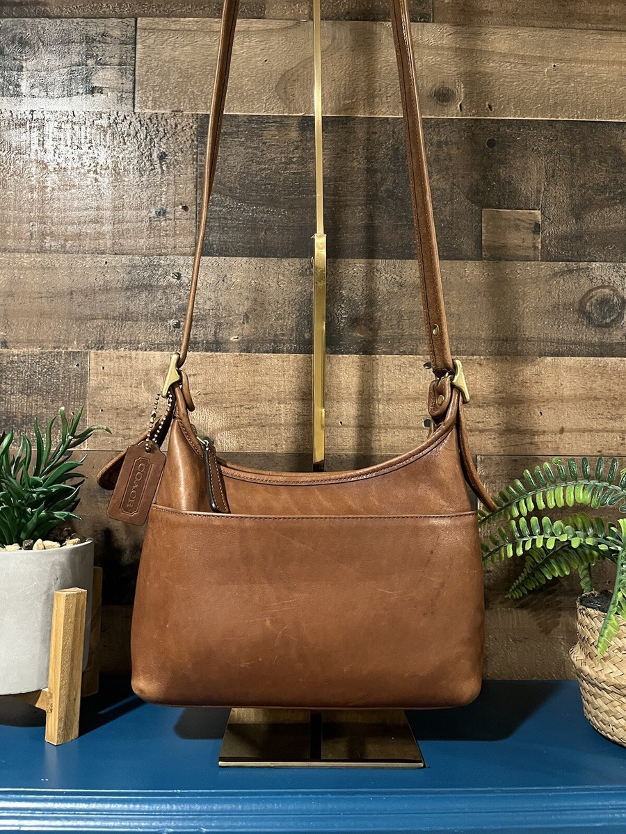 Coach British Tan Leather Vintage 9136 Shoulder Bag Purse Legacy