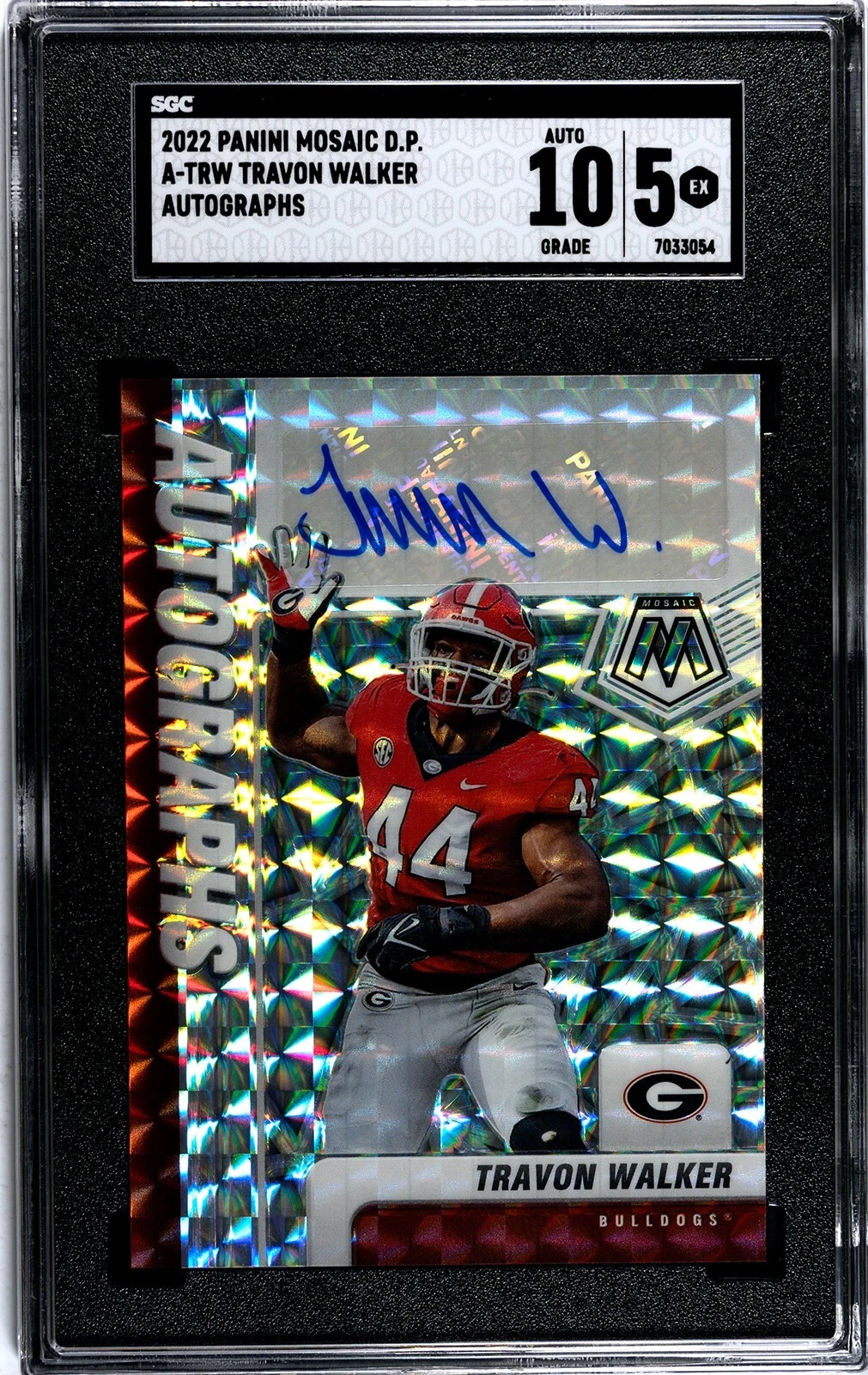 Travon Walker Panini Mosaic Draft Picks Autographs #ATRW Base