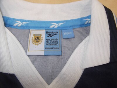 Reebok Argentina Football Jersey 1998 US M vintage Unused uniform
