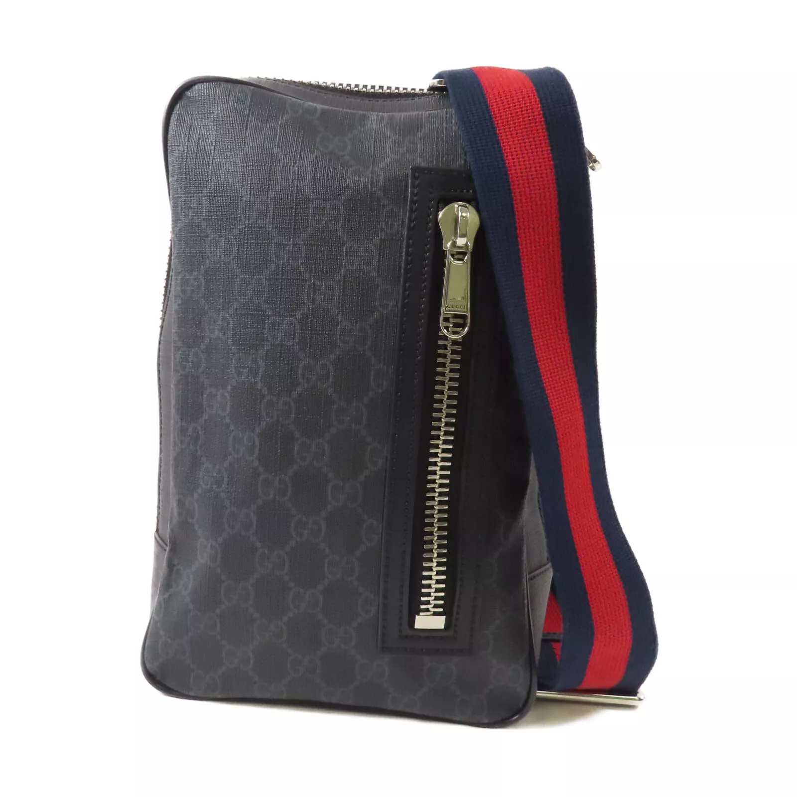 Sac à dos bandoulière GUCCI GG SHW noir bandoulière taille sac 478325 toile enduite noir