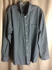 Consensus Mens Shirt Size Large L Blue Checked Button Down