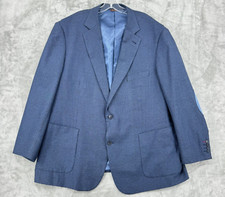 Oak Hill Sport Coat Mens 50/52R Business Casual Sport Coat Navy Blue Pockets