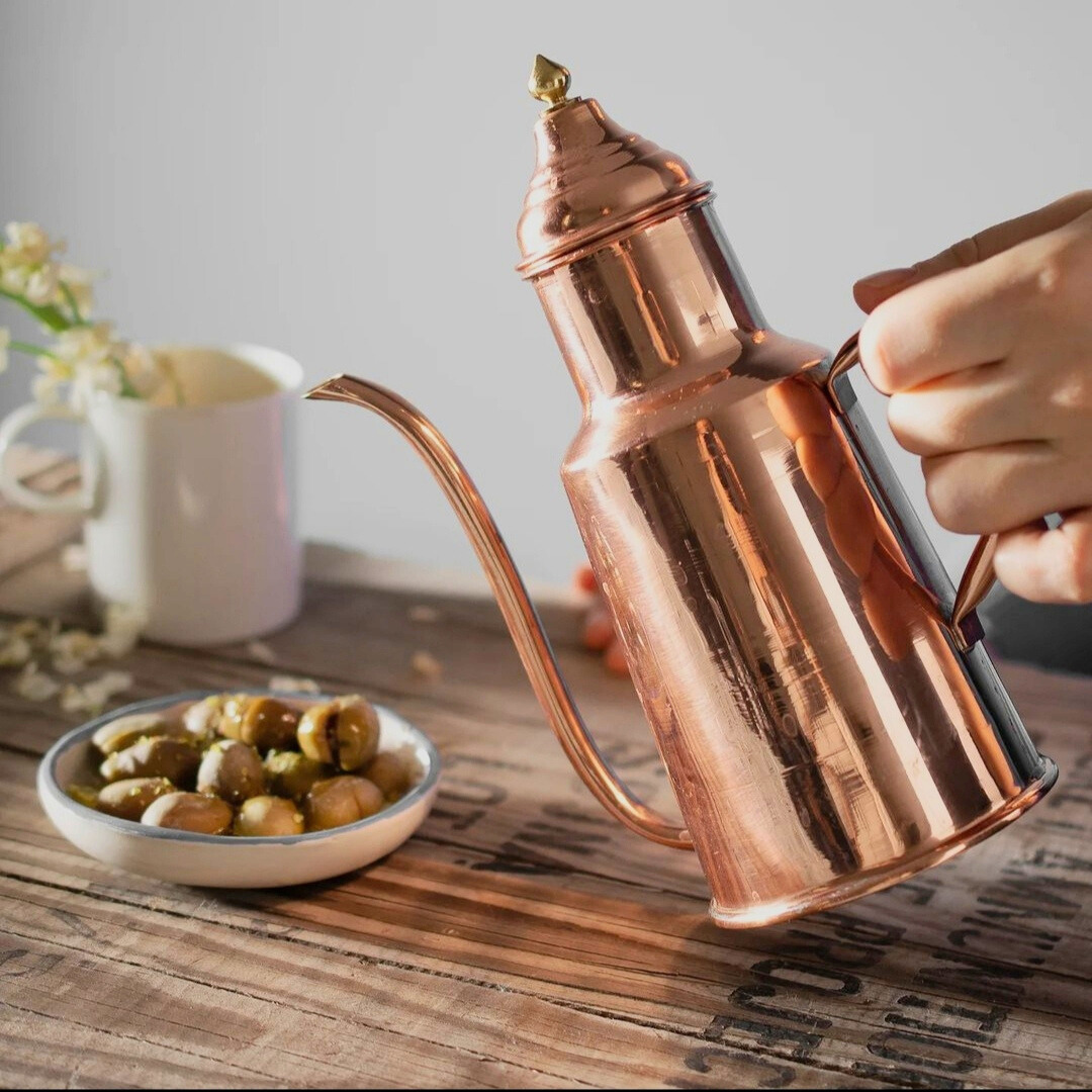 Copper Oil Bottle, Copper Olive Oil Cruet & Dispenser, Container