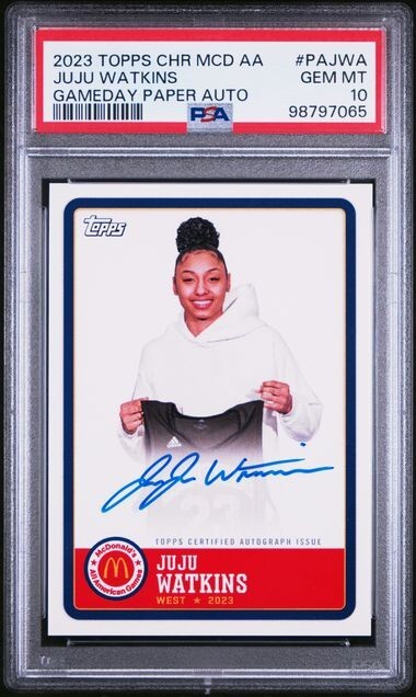 2023 Topps Chrome McDonald's All American JUJU WATKINS GAMEDAY AUTO PSA 10