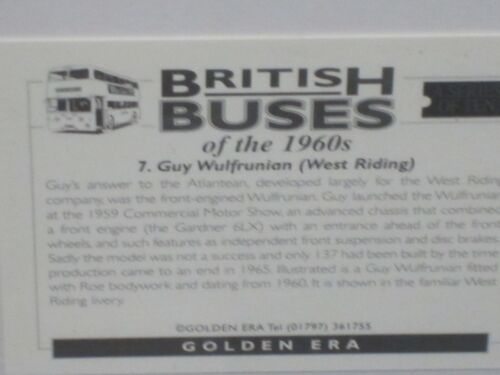 10 Framed 1960s British Buses Collector Cards - Picture 4 of 5