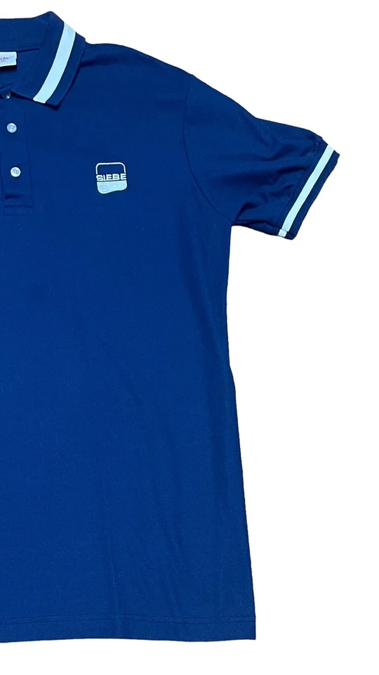 De Colección Para Hombre Hartwell Sports Siebe Azul Polo Manga Corta Talla Grande Pullover Foto 2 de 4