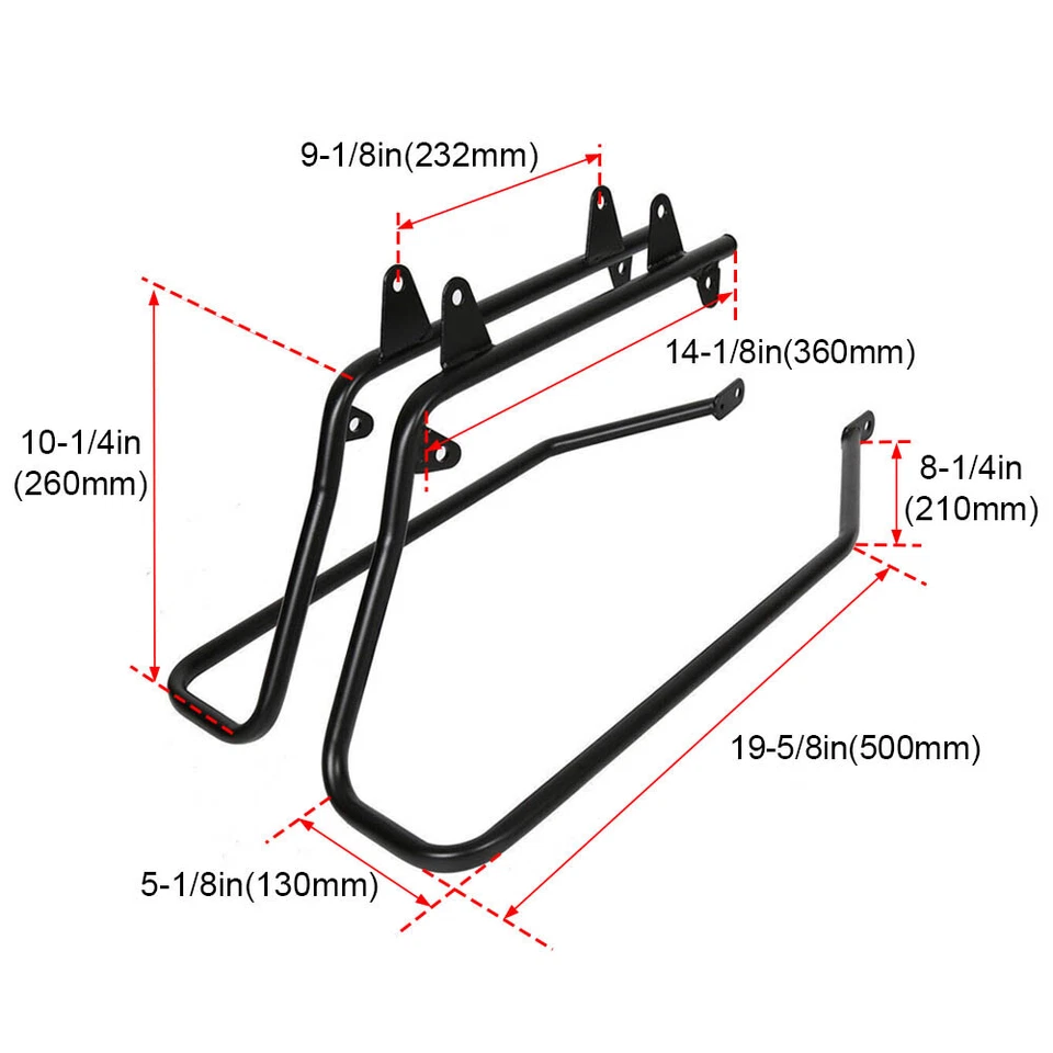 Bolsa de alforja y soporte de conversión para Harley Heritage Softail 1986-2017 Foto 3 de 4