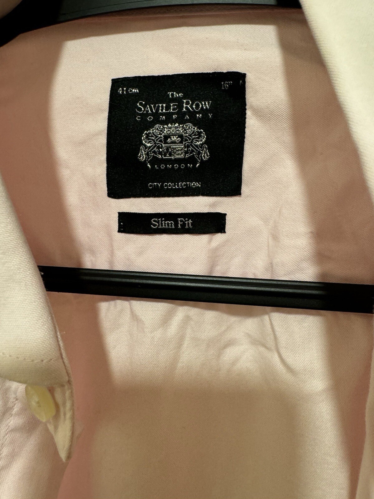 FILA Tuta uomo The Savile Row Company slim fit rosa camicia cotone taglia 16" 41 cm