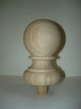 WOOD FINIAL UNFINISHED FOR NEWEL POST FINIAL OR CAP  Finial #38.1