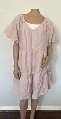 Madewell Lorelei Size XXL Dusty Blush Pink Linen Blend Tiered Mini Dress NWT | eBay Madewell Lorelei Size XXL Dusty Blush Pink Linen Blend Tiered Mini Dress NWT | eBay