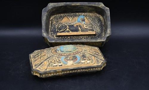 Ägyptische Antiquitäten Ägyptischer Schmuck Pharaonen Schatulle Selten Alt Pharaonisch BC - Bild 4 von 10