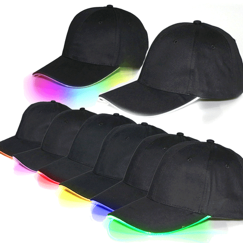 Gorra de béisbol ajustable LED brillante moda unisex fiesta hip-hop baile golf SS