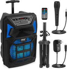 Bluetooth PA Speaker  Microphone System - Portable Karaoke Speaker with Wired M