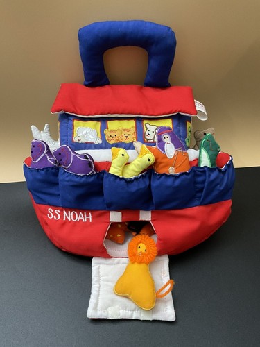 Pockets Of Learning Noah's Ark Soft Plush Toy With Plush Animals Vintage 1991 - Picture 2 of 7