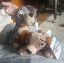 Disney Store Parks Lady and The Tramp - Mini Bean Bag Plush 9  - Lot of 2