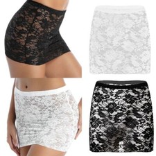 Women Miniskirt See-through Skirt Skirts Lingerie Underskirt Sleepwear Party