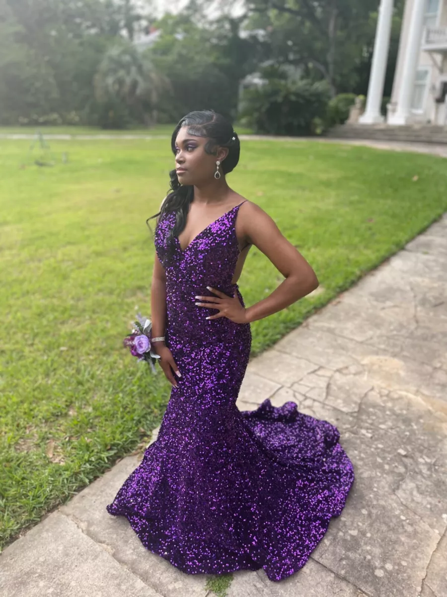 purple prom dress