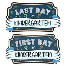 First  Last Day of School Sign Double Sided First Day of Kindergarte