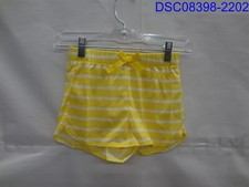 Old Navy Girls Medium Yellow and White Striped Sleep Shorts 500067479813