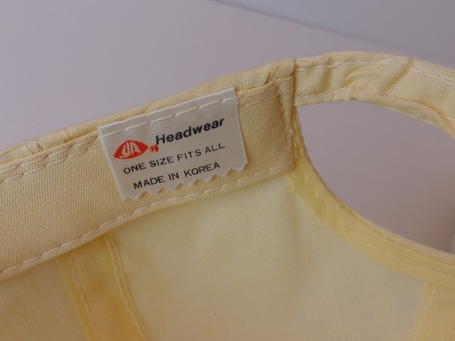 YoungAn Headwear Yellow BLANK Rope Trucker Hat 90s VINTAGE  - Picture 5 of 5