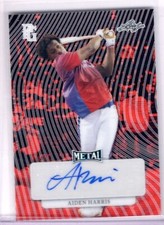2023 Leaf Perfect Game Metal Aiden Harris Red Wave Prismatic Auto RC /6