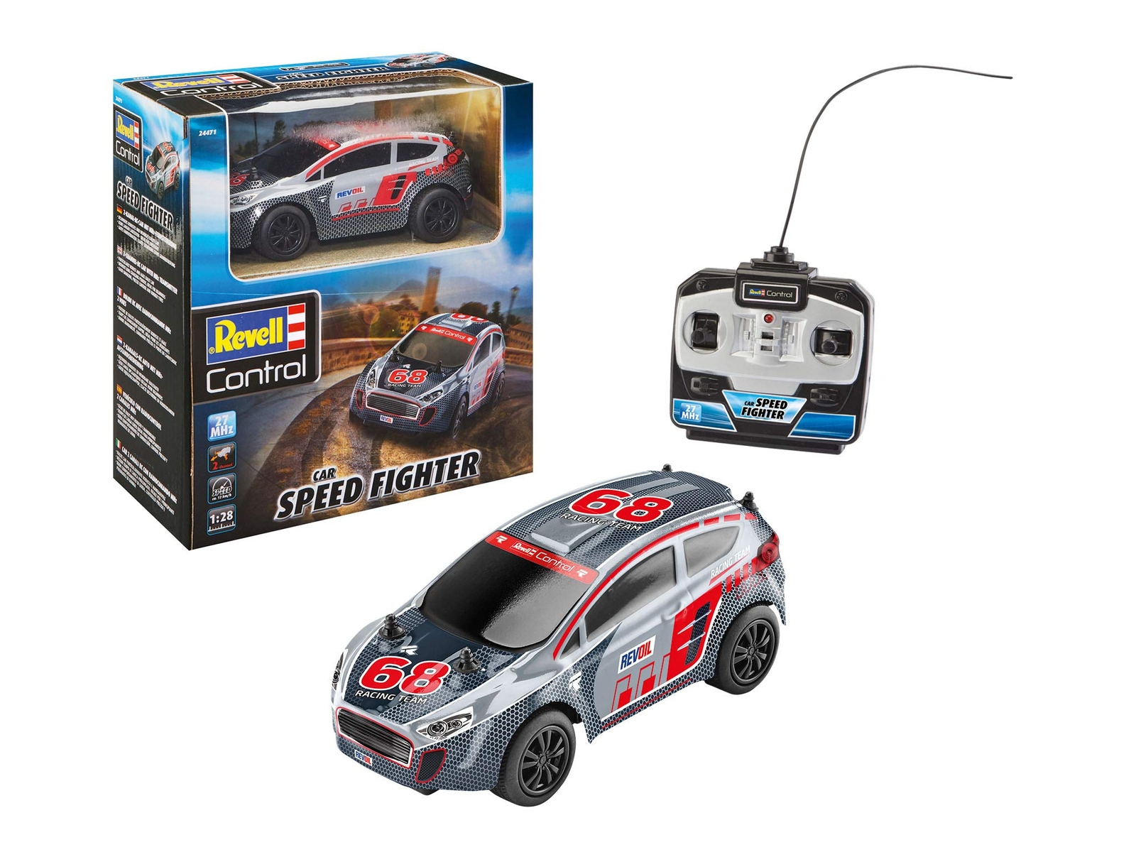 Revell GmbH 24471 Rallye 27 MHz-afstandsbediening RC Car Speed Fighter, kleurrij