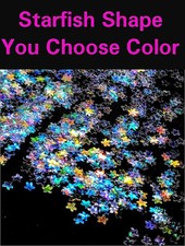 STARFISH Shape Glitter U CHOOSE Nail  Acrylic  Gel  Body Art  Face  Festival  Crafts