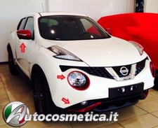 cover fari fanali cornici+paraurti+calotte specchi rosso per Nissan Juke 14-18