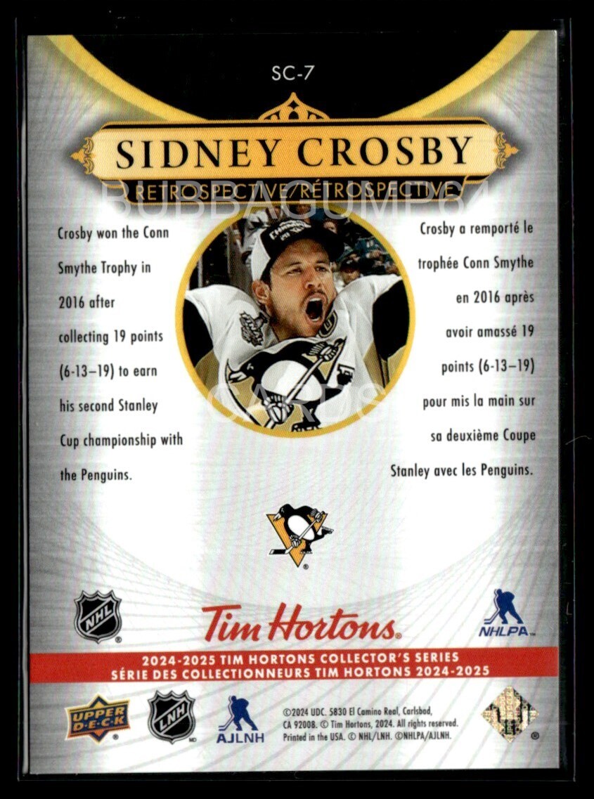 2024-25 UD TIM HORTONS SIDNEY CROSBY RETROSPECTIVE - PICK SINGLES