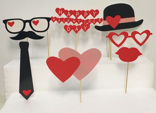 Valentines Day Decorations Photo Booth Props,Attached, NO DIY REQUIRED - Picture 4 of 5