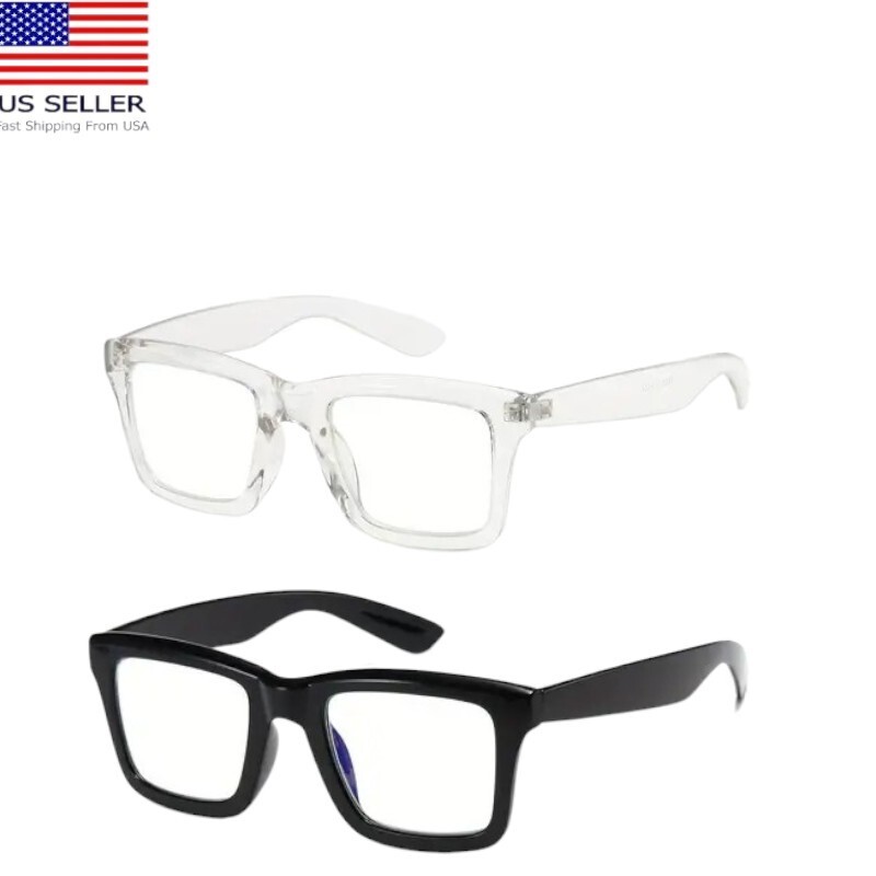 Reading Glasses Rectangle Blue Light Blocking 2 Piece Set Strength +1.50-image