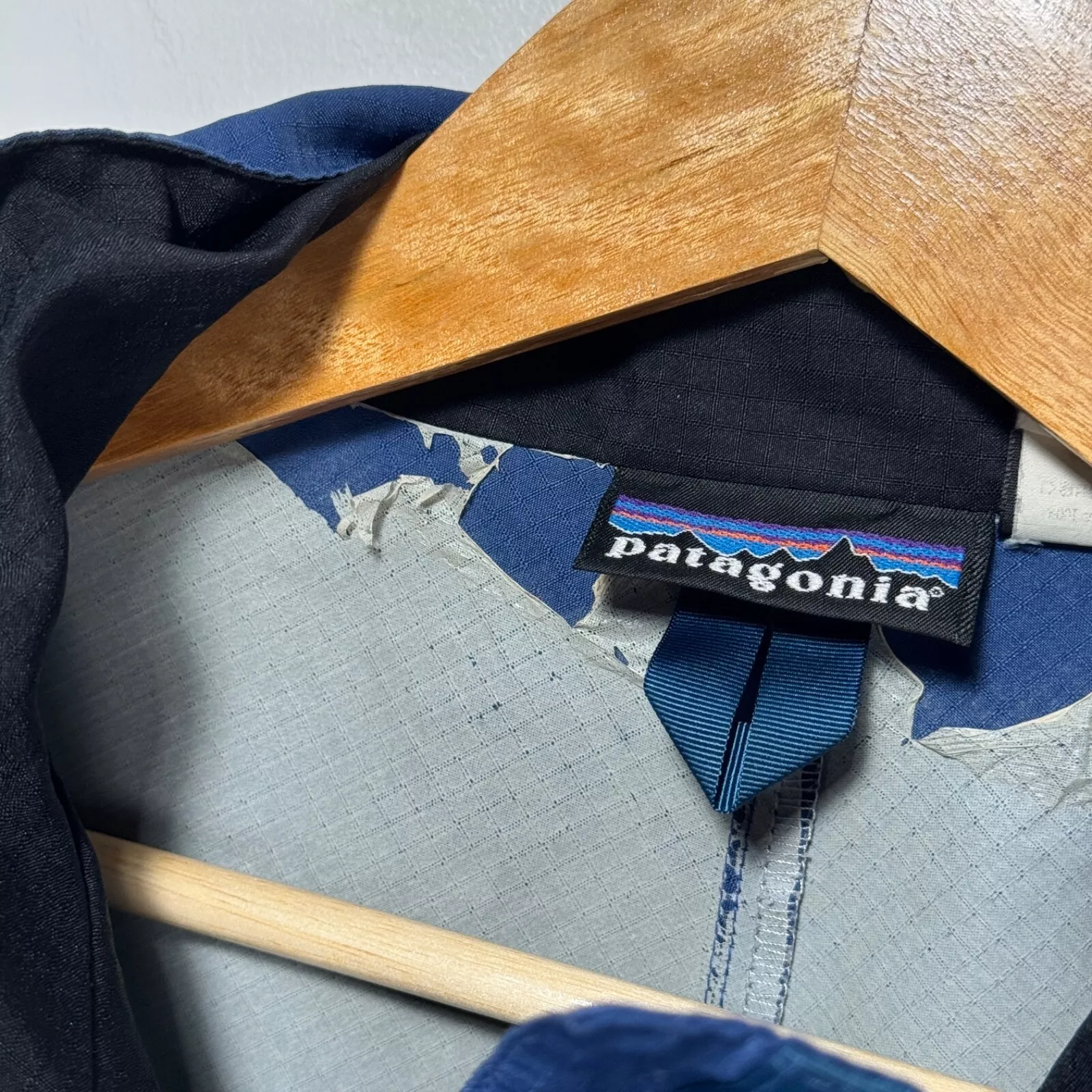 patagonia vintage wind shield full zip ripstop pocket jacket