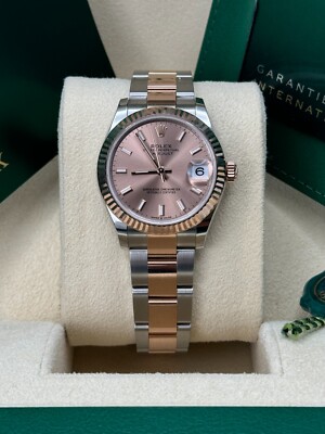 Rolex Datejust 31 NEW 2024 Sundust Pink Index Dial Oyster Band 278271 Rose Gold