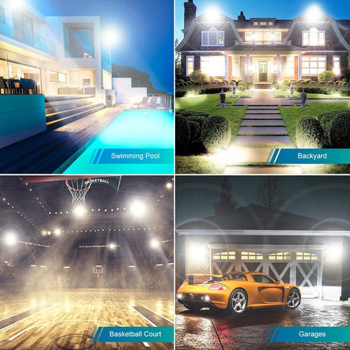LED Flood Light 10W-300W Spotlights Cool/Warm White Garden Waterproof Floodlight - Picture 9 of 24