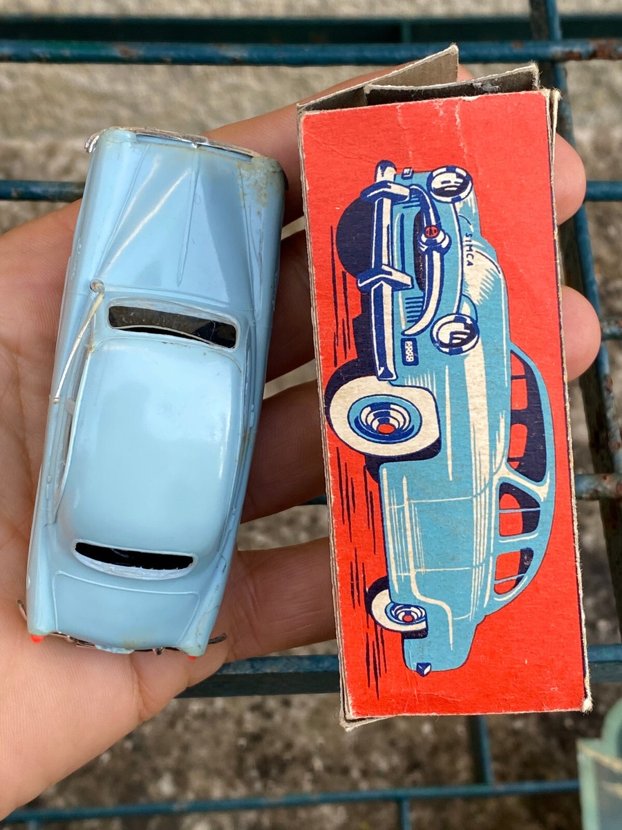 Miniature Simca 9 Aronde NOREV - Bleu Gris - Jouet D'Occasion