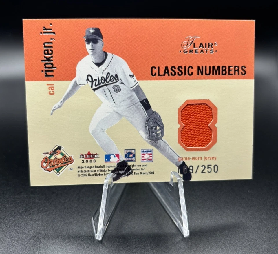 Fleer Flair Greats Classic Numbers 2003 Yogi Berra Cal Ripken Jr/250 rayas Foto 2 de 4