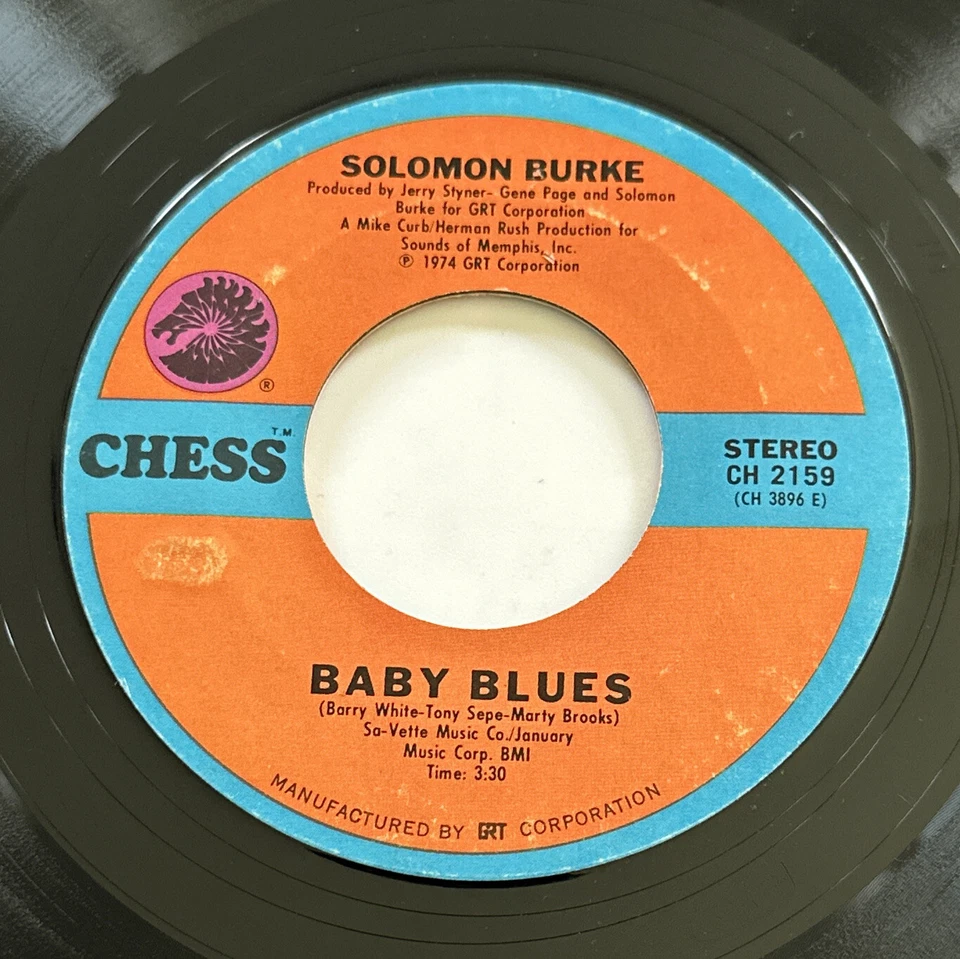 Solomon Burke - Baby Blues 7” Soul Funk Vinyl Record US Import Ex Condition  - Image 4 of 4