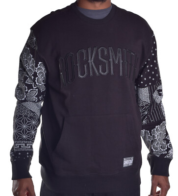 Rocksmith Mens Explicit Banned Pull Over Sweatshirt Crew Neck New