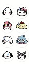500 pcs Sticker Seals Roll Sweating Sanrio Assorted Semi Gloss Self Adhesive NEW