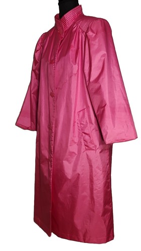 Amanda Smith - Vintage Barbie Pink Button Front Rain Coat - Petite Size 10 - Picture 2 of 5
