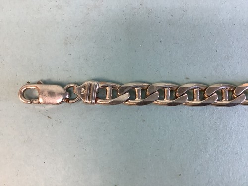 Sterling Silver Link Unisex Bracelet 7.5”L - Picture 4 of 5