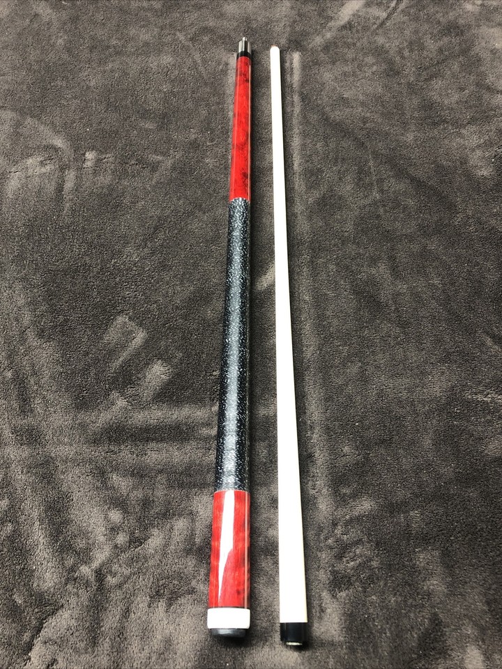 Joss JOS101R Red Stained Figured Wood Pool Cue - 58" Two-Piece, 19.75 Oz - Made In USA