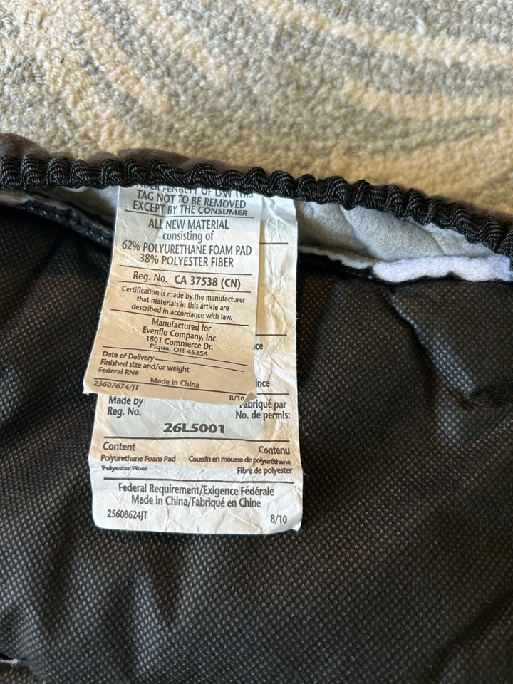 Evenflo SureRide Titan 65 child car seat replacement cover cushion seat