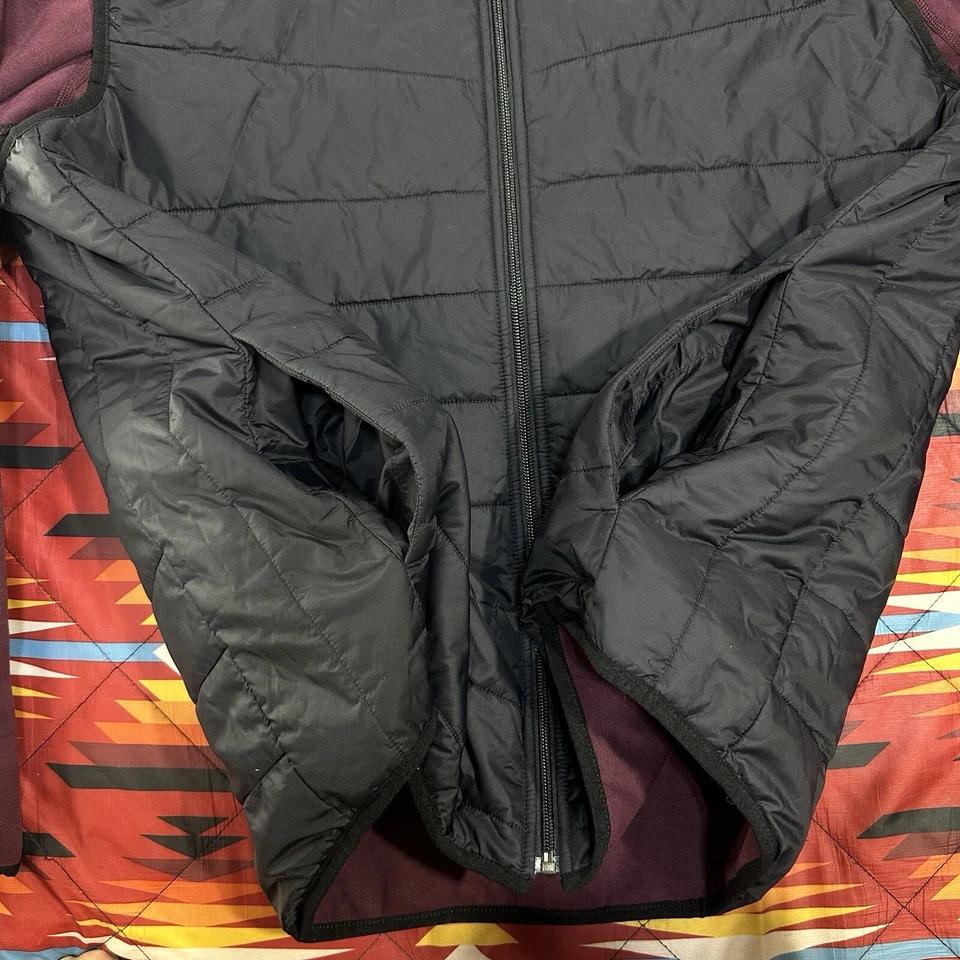 Chaqueta reversible Lacoste cremallera completa rojo borgoña negra para hombre talla 2XL con capucha Foto 4 de 4