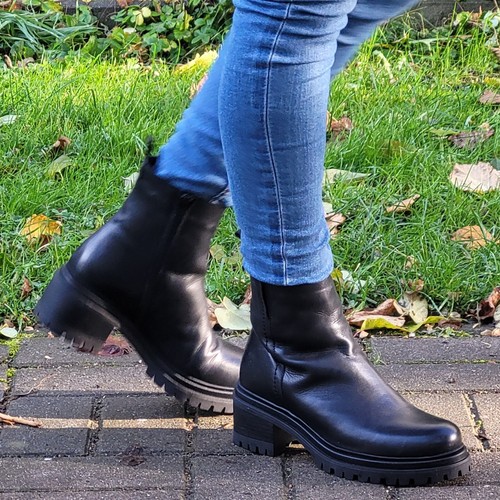 Botín de mujer Shoedesign Copenhagen Katie negro black cuero auténtico - Imagen 6 de 10