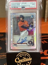 2020 Bowman Chrome 1st #CPAJP /499 Auto PSA 9 JEREMY PENA Prospect Refractor 