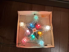 Vintage Liberty Bell Christmas Star Tree Top - Lights do not blink