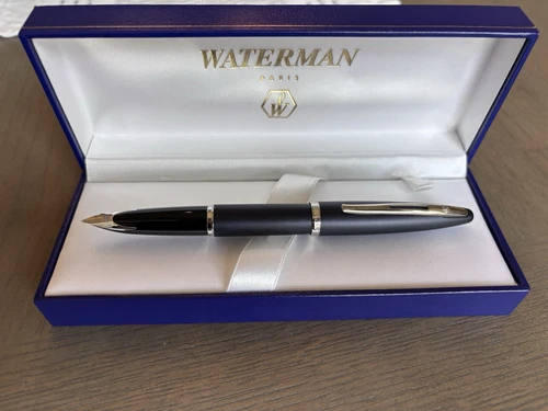 Waterman Carene Charcoal Grey Silver Trim Fountain Pen Medium Nib 